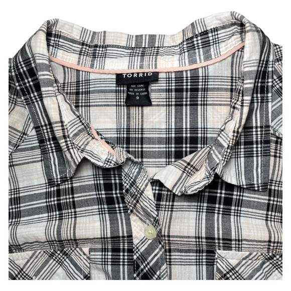 Torrid Plaid Button Down Shirt - Picture 4 of 6